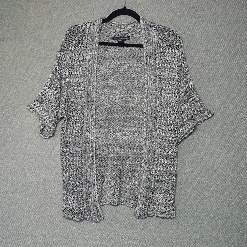 United States Sweaters Grey Open Knit Cardigan Women's 1X